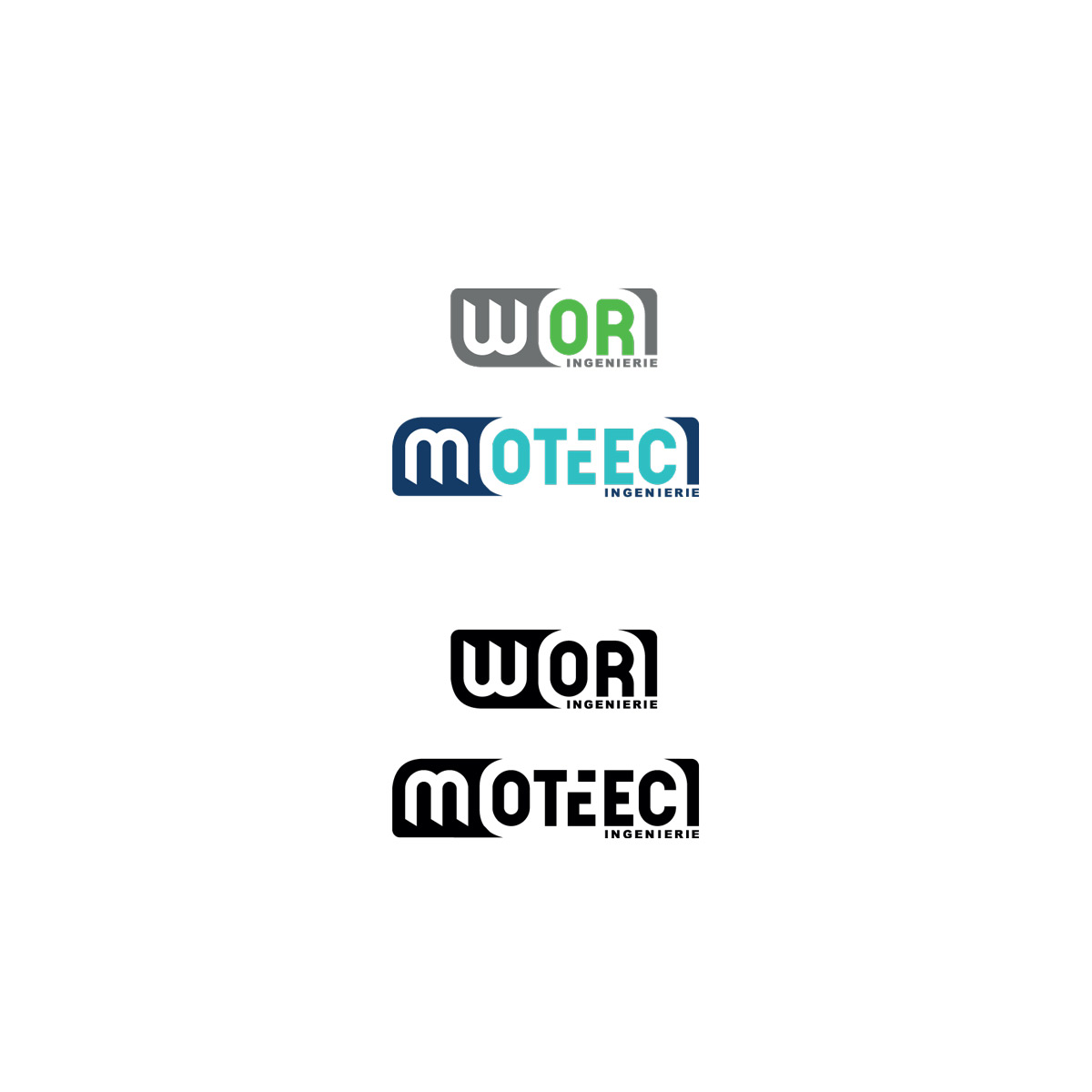 bomsky - graphisme - logos pour les entreprises WOR et MOOTEC